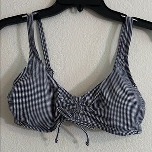 Women's Black and White Gingham bikini top